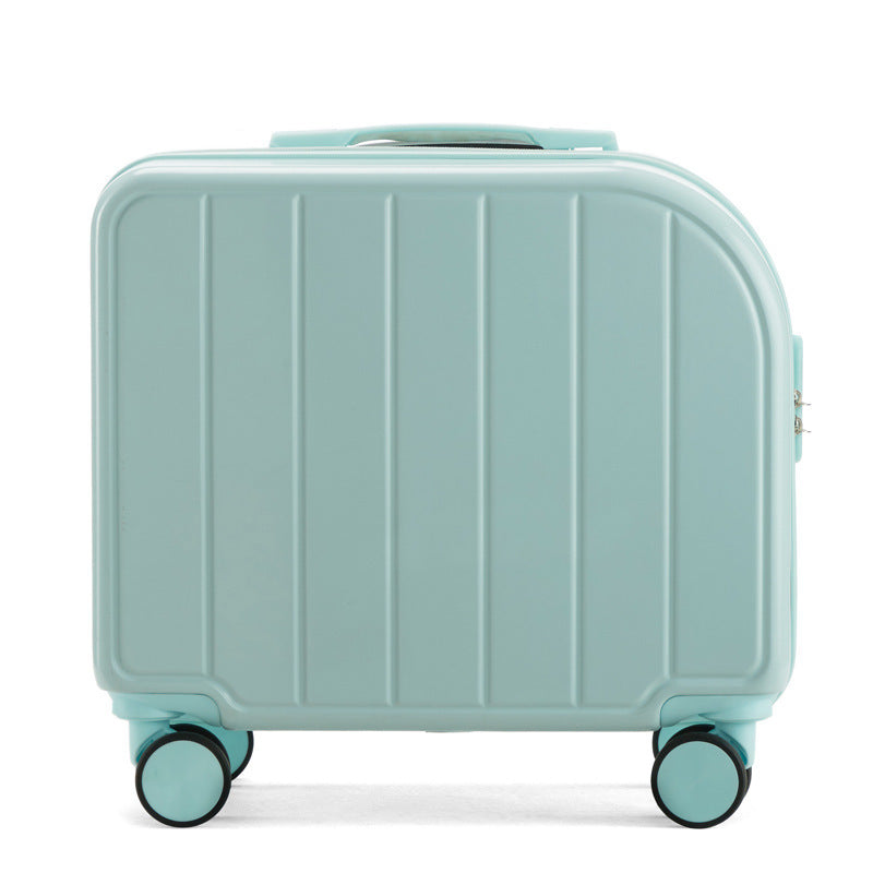Light Blue Compact 18-Inch Carry-On Suitcase | Lightweight ABS Hardside Spinner Luggage V888-ELOSUNG23815