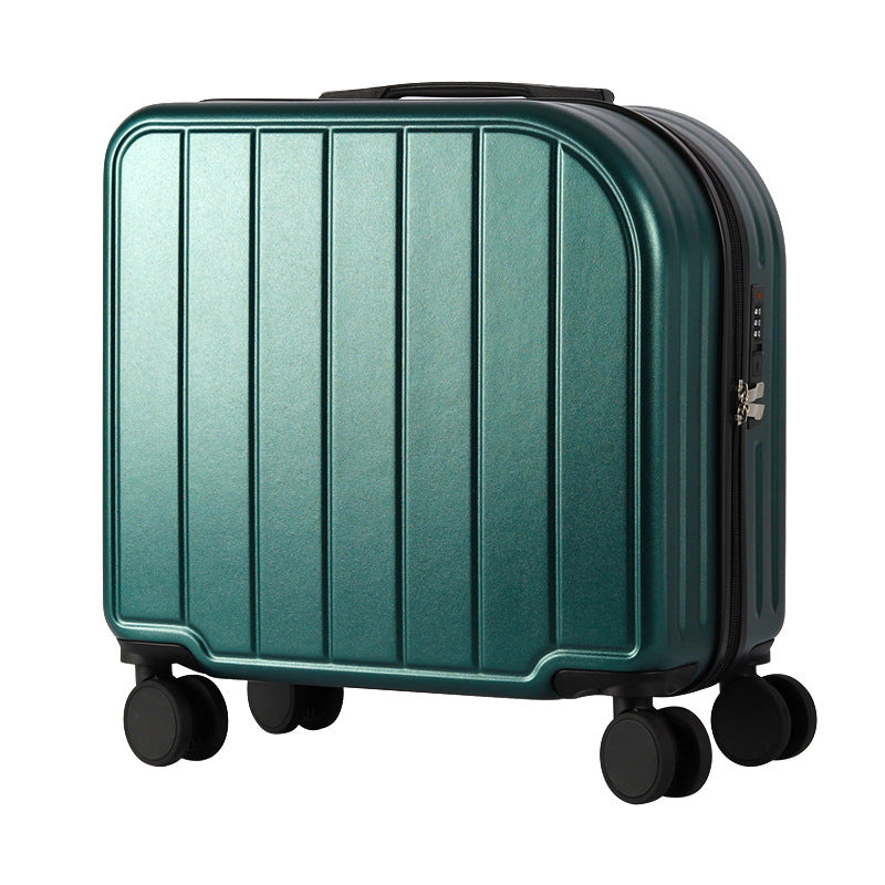 Dark Green Compact 18-Inch Carry-On Suitcase | Lightweight ABS Hardside Spinner Luggage V888-ELOSUNG23819