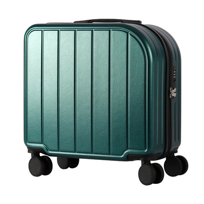 Dark Green Compact 18-Inch Carry-On Suitcase | Lightweight ABS Hardside Spinner Luggage V888-ELOSUNG23819