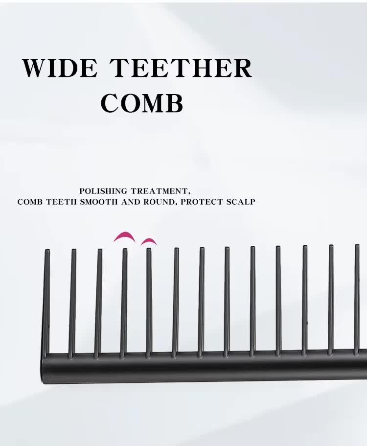 Champagne Air Cushion Massage Paddle Brush & Wide Tooth Comb Set - Gentle Detangling for All Hair Types V888-ELOSUNG23842