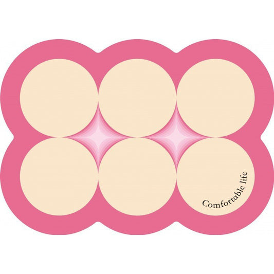 Style 4 Pink And Beige Absorbent Diatomaceous Earth Pet Feeding Mat - Non-Slip & Quick Dry Placemat (50x80cm) V888-ELOSUNG23852
