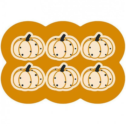 Style 8 Yellow Pumpkin Pattern Absorbent Diatomaceous Earth Pet Feeding Mat - Non-Slip & Quick Dry Placemat V888-ELOSUNG23856