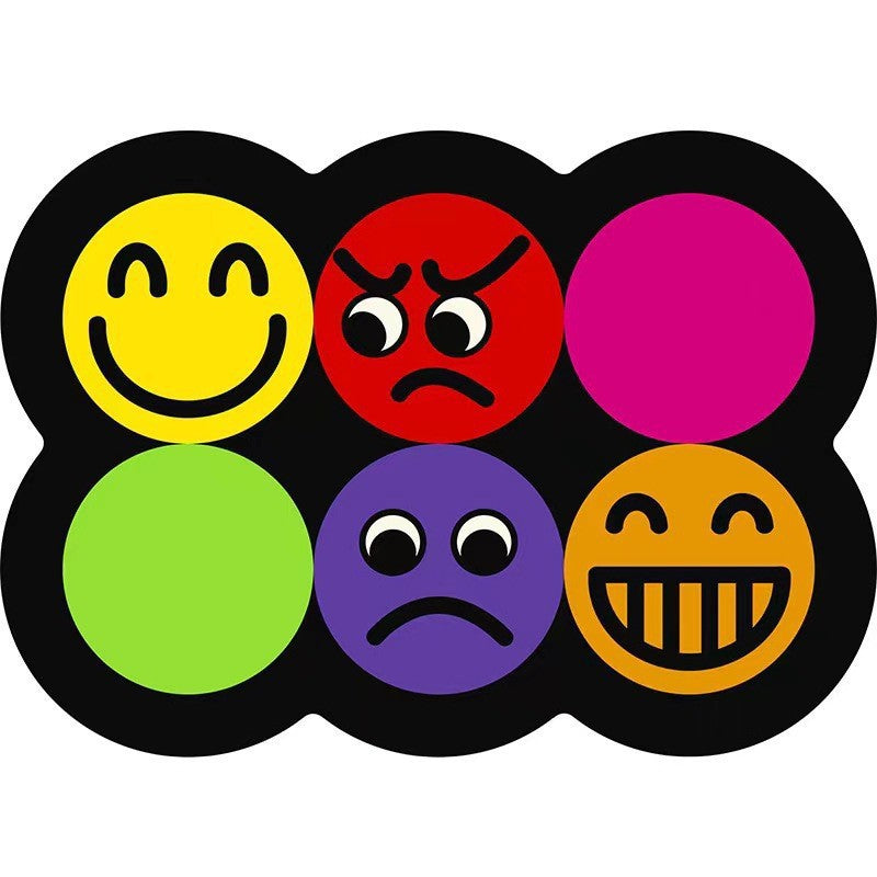Style 11 Colorful Emoticons Pattern Absorbent Diatomaceous Earth Pet Feeding Mat - Non-Slip & Quick Dry V888-ELOSUNG23859