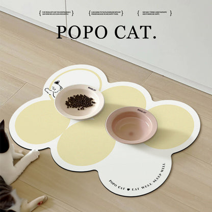 Style 12 Black Absorbent Diatomaceous Earth Pet Feeding Mat - Non-Slip & Quick Dry Placemat (50x80cm) V888-ELOSUNG23860