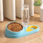 Blue Pet Bowl Set with Automatic Gravity Water Dispenser - Stainless Steel & PP Feeder Station V888-ELOSUNG23874