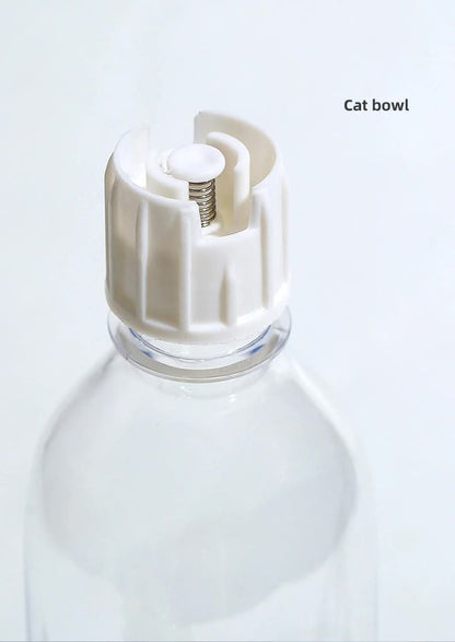 White And Yellow Pet Bowl Set with Automatic Gravity Water Dispenser - Stainless Steel & PP Feeder Station V888-ELOSUNG23875