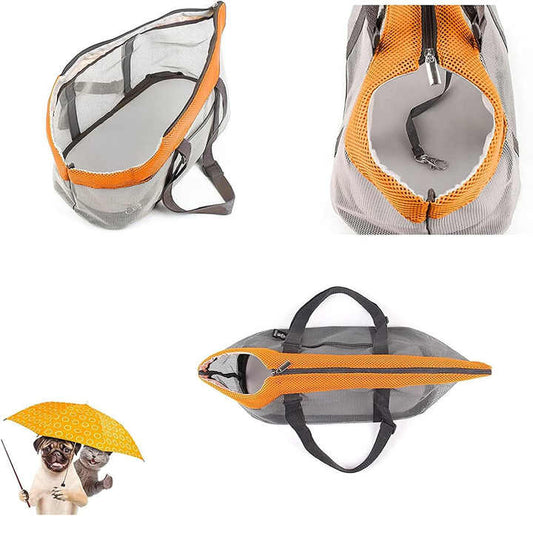 Green And Grey Lightweight Breathable Mesh Pet Carrier Handbag - Portable Travel Tote for Small Dogs & Cats V888-ELOSUNG23879