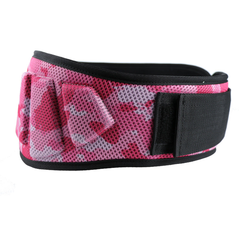 Size M Pink Camouflage Camo Weightlifting Belt - EVA Nylon Gym Belt for Squats, Deadlifts & Lumbar Support V888-ELOSUNG23883