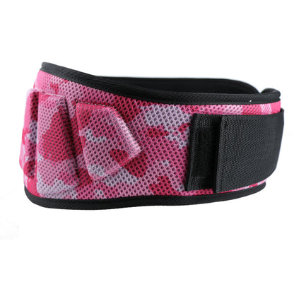Size M Pink Camouflage Camo Weightlifting Belt - EVA Nylon Gym Belt for Squats, Deadlifts & Lumbar Support V888-ELOSUNG23883