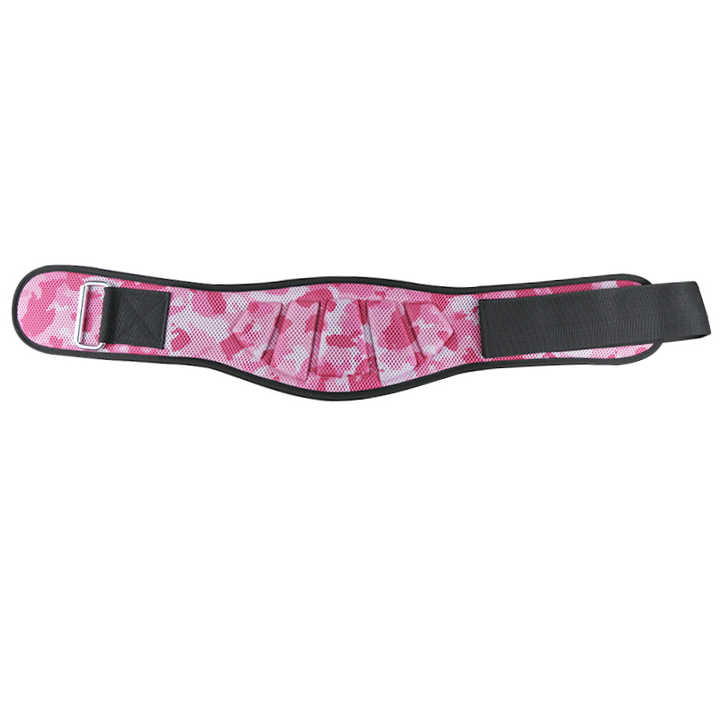 Size M Pink Camouflage Camo Weightlifting Belt - EVA Nylon Gym Belt for Squats, Deadlifts & Lumbar Support V888-ELOSUNG23883