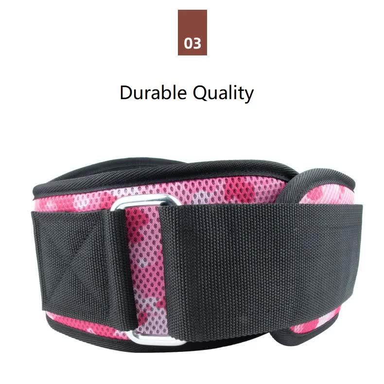 Size M Pink Camouflage Camo Weightlifting Belt - EVA Nylon Gym Belt for Squats, Deadlifts & Lumbar Support V888-ELOSUNG23883