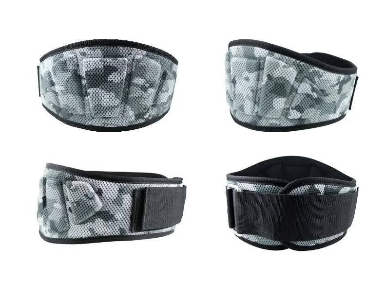Size M Grey Camouflage Camo Weightlifting Belt - EVA Nylon Gym Belt for Squats, Deadlifts & Lumbar Support V888-ELOSUNG23888