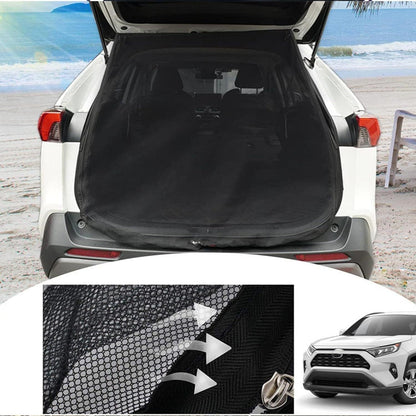 Size L Black Magnetic Car Window Sun Shade Screens & SUV Tailgate Mosquito Net Set - Breathable Bug Protection V888-ELOSUNG23904