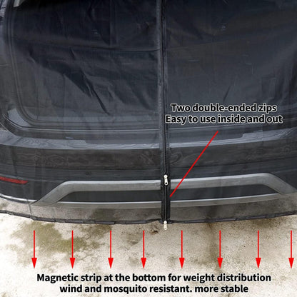Size M Black Tailgate Mosquito Net Screen - Magnetic Bug Protection for Boot Opening V888-ELOSUNG23907