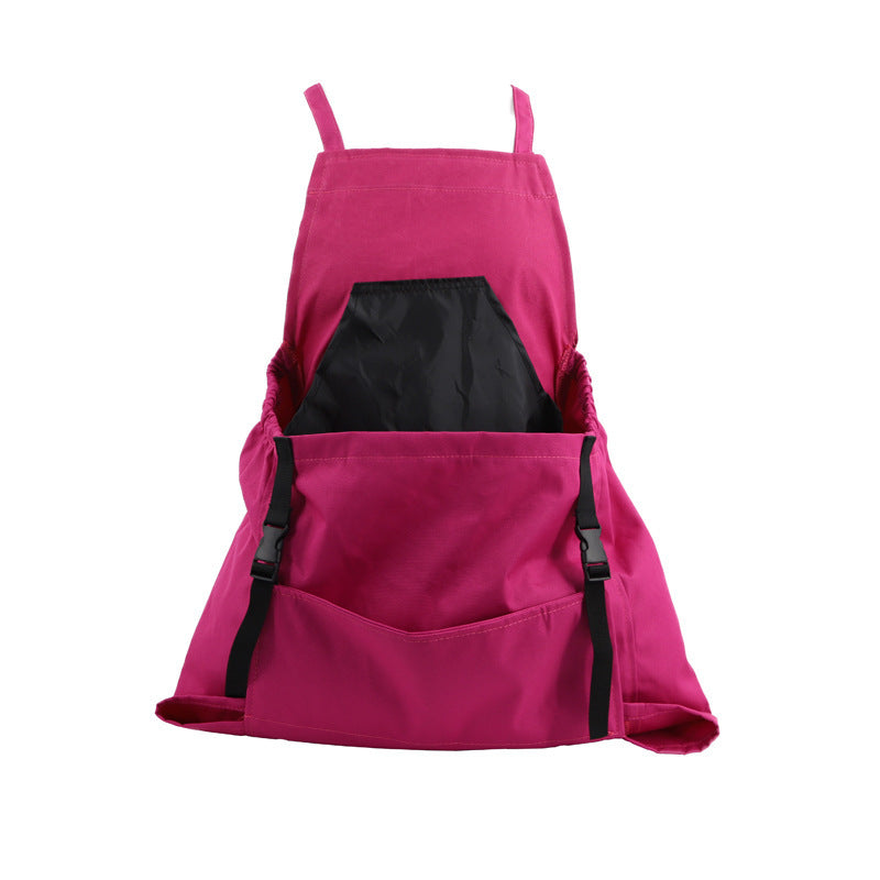 Rose Red Garden Harvesting Apron - Waterproof Oxford Cloth with Quick Release Pouch V888-ELOSUNG23913