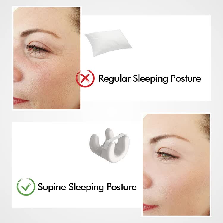 Gold Beauty Sleep Pillow - Contoured Memory Foam Pillow for Face & Neck Support V888-ELOSUNG23923