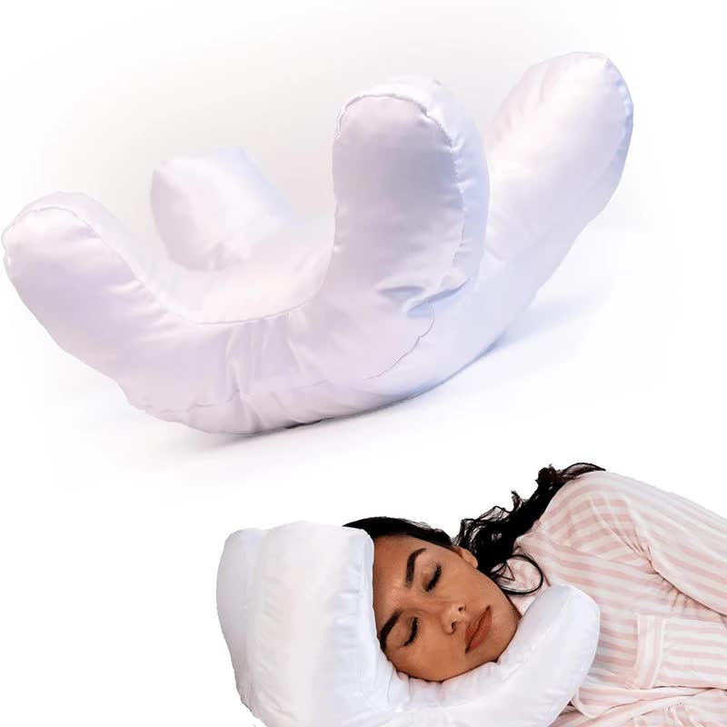 Gold Beauty Sleep Pillow - Contoured Memory Foam Pillow for Face & Neck Support V888-ELOSUNG23923