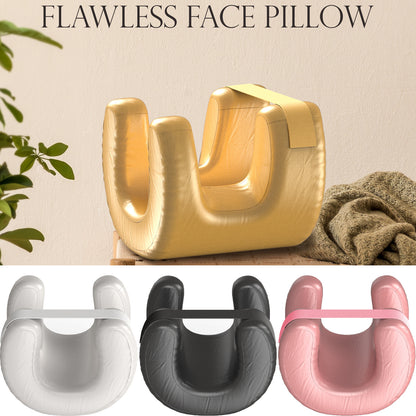 White Beauty Sleep Pillow - Contoured Memory Foam Pillow for Face & Neck Support V888-ELOSUNG23925