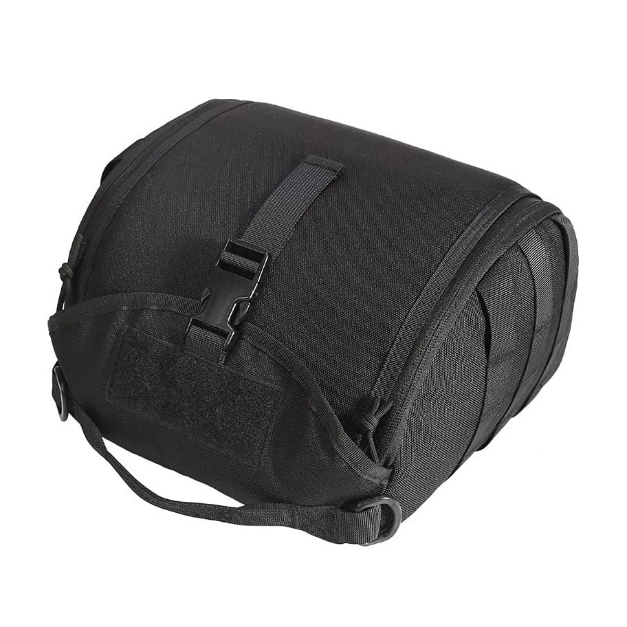 Black Tactical Helmet Bag & Utility Pouch - Padded MOLLE Gear Storage Carrier V888-ELOSUNG23926