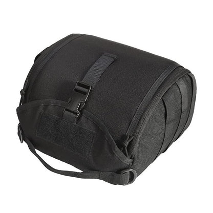 Black Tactical Helmet Bag & Utility Pouch - Padded MOLLE Gear Storage Carrier V888-ELOSUNG23926