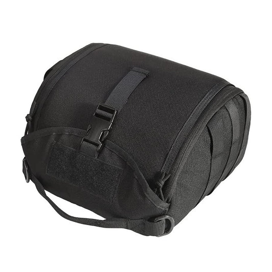 Black Tactical Helmet Bag & Utility Pouch - Padded MOLLE Gear Storage Carrier V888-ELOSUNG23926