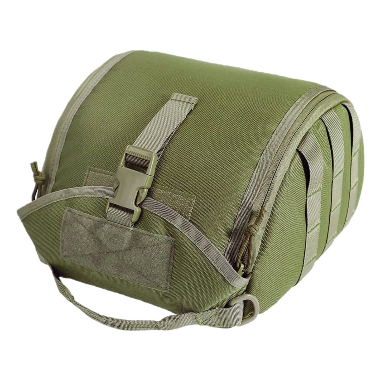 Green Tactical Helmet Bag & Utility Pouch - Padded MOLLE Gear Storage Carrier V888-ELOSUNG23928