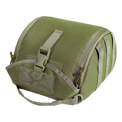 Green Tactical Helmet Bag & Utility Pouch - Padded MOLLE Gear Storage Carrier V888-ELOSUNG23928