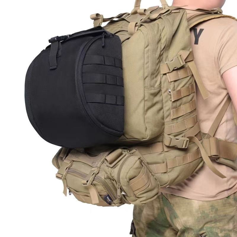 Green Tactical Helmet Bag & Utility Pouch - Padded MOLLE Gear Storage Carrier V888-ELOSUNG23928