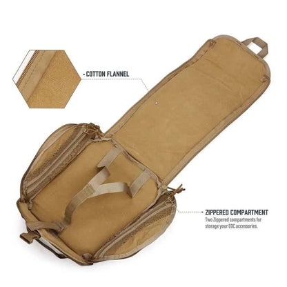 Grey Tactical Helmet Bag & Utility Pouch - Padded MOLLE Gear Storage Carrier V888-ELOSUNG23929
