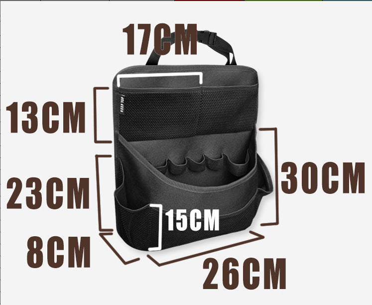 1 Pcs Black Premium Car Back Seat & Trunk Organizer - Multi-Pocket Hanging Storage Bag V888-ELOSUNG23941