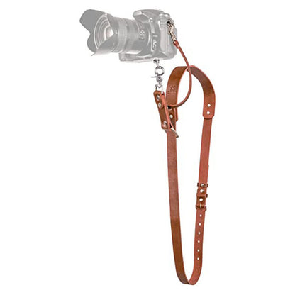 Brown Adjustable Genuine Leather Camera Strap - Crossbody Shoulder Sling for DSLR/SLR(The camera is a prop V888-ELOSUNG23943