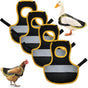 4 Pcs Black High Visibility Chicken & Duck Safety Vest - Reflective Poultry Jacket V888-ELOSUNG23952