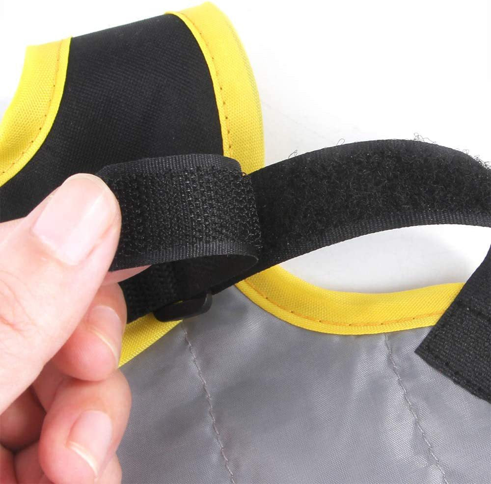 4 Pcs Black High Visibility Chicken & Duck Safety Vest - Reflective Poultry Jacket V888-ELOSUNG23952