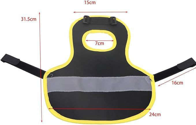 4 Pcs Fluorescent Green High Visibility Chicken & Duck Safety Vest - Reflective Poultry Jacket V888-ELOSUNG23953