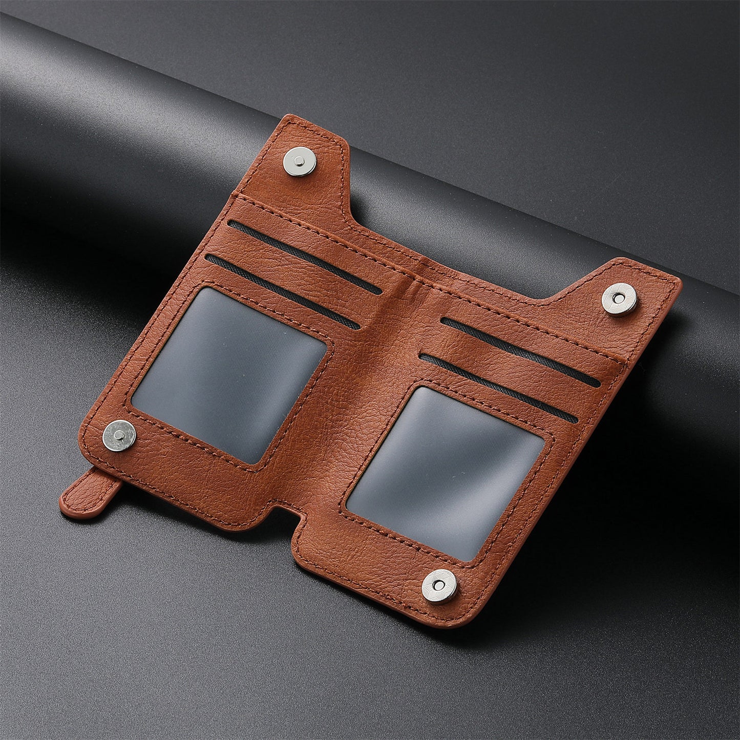 2 Pcs Blue Multifunction Stick-On Phone Wallet - PU Leather Card Holder with Zipper & Flip Cover V888-ELOSUNG23959