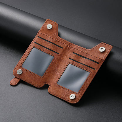 2 Pcs Green Multifunction Stick-On Phone Wallet - PU Leather Card Holder with Zipper & Flip Cover V888-ELOSUNG23960