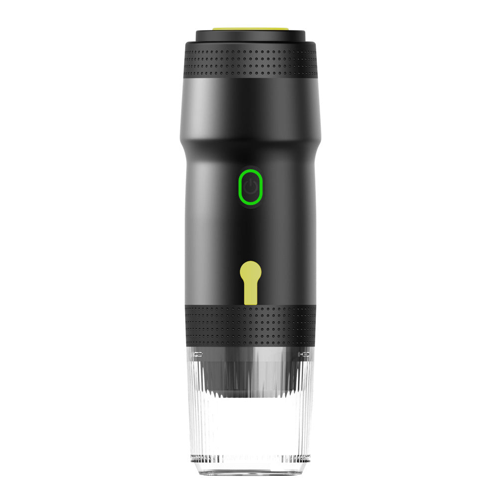 Black 3-in-1 Portable Electric Espresso Maker - Rechargeable Travel Coffee Machine for Capsules & Ground V888-ELOSUNG23963