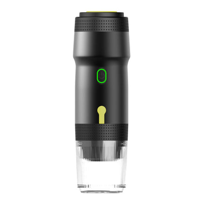 Black 3-in-1 Portable Electric Espresso Maker - Rechargeable Travel Coffee Machine for Capsules & Ground V888-ELOSUNG23963