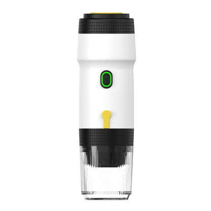 White 3-in-1 Portable Electric Espresso Maker - Rechargeable Travel Coffee Machine for Capsules & Ground V888-ELOSUNG23964