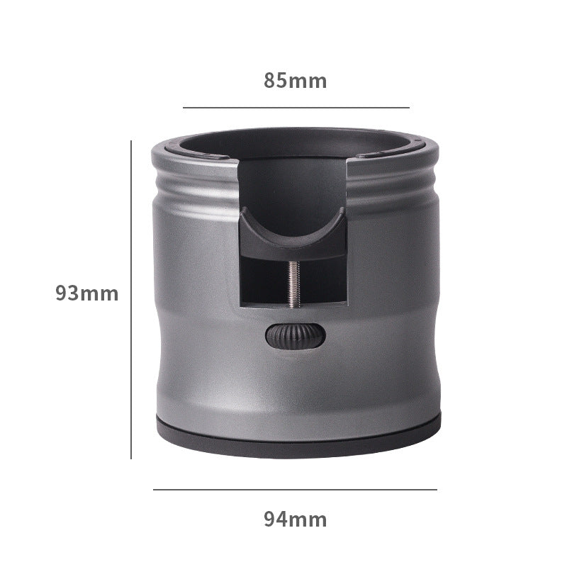 Dark Grey Round Professional Aluminum Espresso Tamping Station - Adjustable Portafilter Holder Stand V888-ELOSUNG23970