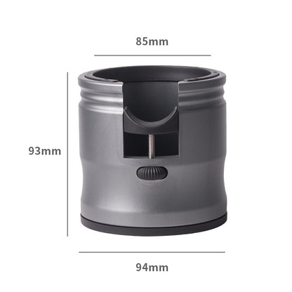 Dark Grey Round Professional Aluminum Espresso Tamping Station - Adjustable Portafilter Holder Stand V888-ELOSUNG23970