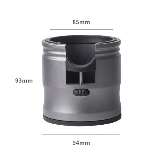 Dark Grey Round Professional Aluminum Espresso Tamping Station - Adjustable Portafilter Holder Stand V888-ELOSUNG23970