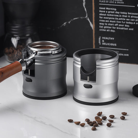 Dark Grey Diamond Professional Aluminum Espresso Tamping Station - Adjustable Portafilter Holder Stand V888-ELOSUNG23971
