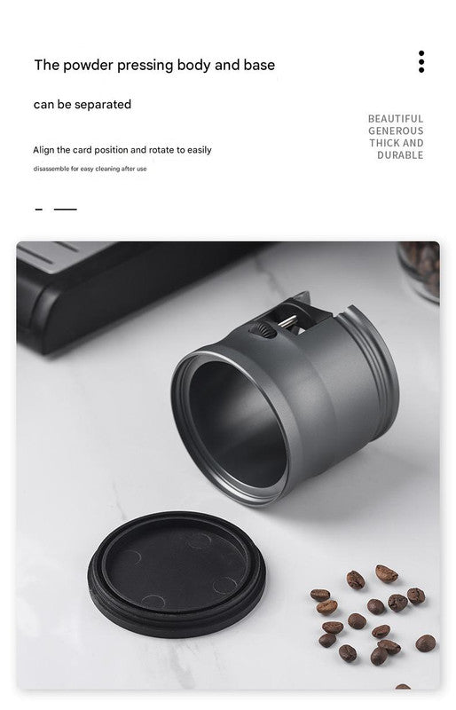 Dark Grey Diamond Professional Aluminum Espresso Tamping Station - Adjustable Portafilter Holder Stand V888-ELOSUNG23971
