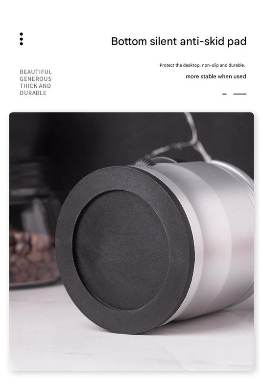 Dark Grey Diamond Professional Aluminum Espresso Tamping Station - Adjustable Portafilter Holder Stand V888-ELOSUNG23971