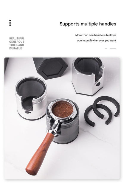 Silver Diamond Professional Aluminum Espresso Tamping Station - Adjustable Portafilter Holder Stand V888-ELOSUNG23972