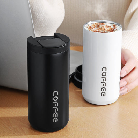Blue Gradient Color Sleek Insulated Stainless Steel Coffee Tumbler Set (400ml & 500ml) - One-Touch Lid Travel V888-ELOSUNG23985