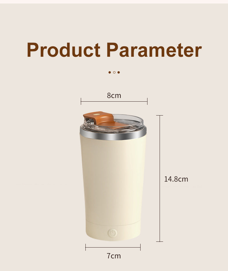 Light Blue 316 Stainless Steel Rechargeable Electric Self-Stirring Mug - 400ml Automatic Mixing Cup with V888-ELOSUNG23989