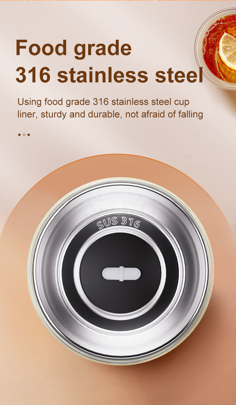 Dark Blue 316 Stainless Steel Rechargeable Electric Self-Stirring Mug - 420ml Automatic Mixing Cup with V888-ELOSUNG23990