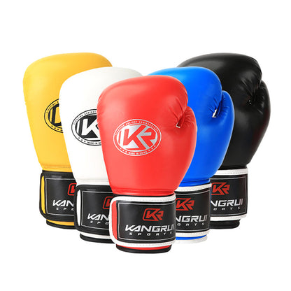Black And Silver Durable 8oz PU Leather Boxing Gloves - Padded & Ventilated for Training V888-ELOSUNG23992